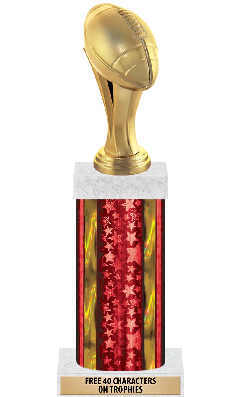 14"RED/GD-STARS-GD FIG/SQUARE