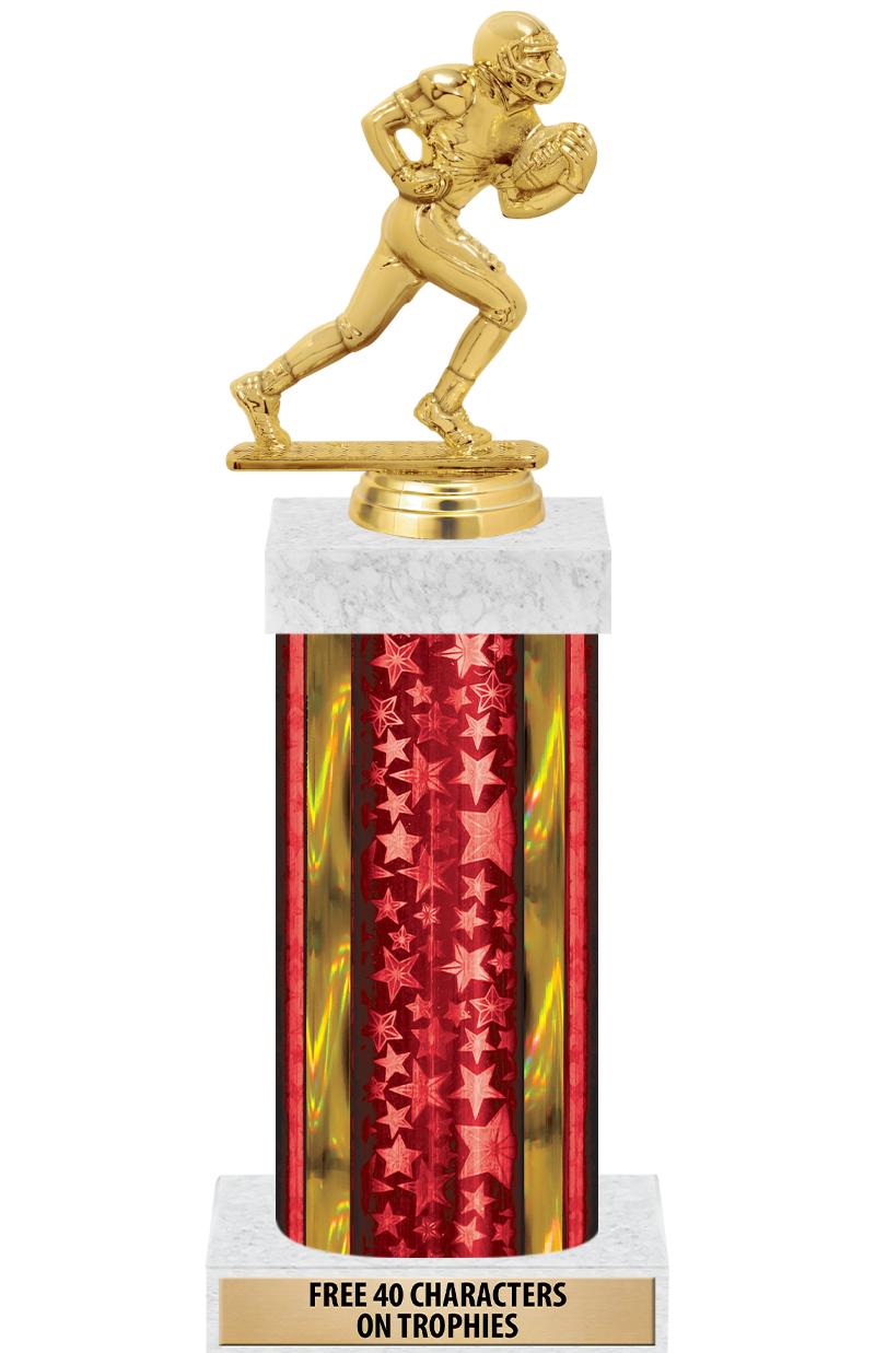 14"RED/GD-STARS-GD FIG/SQUARE