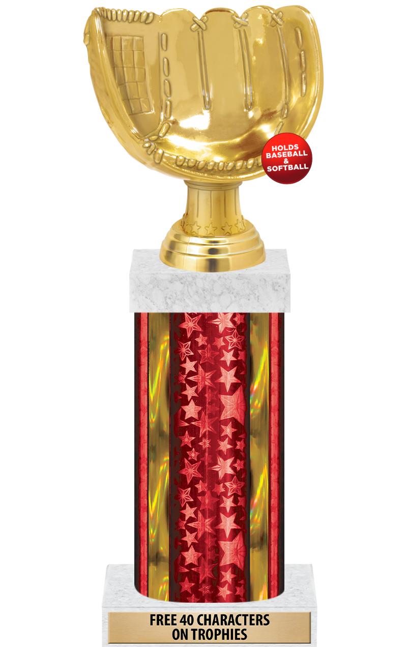 14"RED/GD-STARS-GD FIG/SQUARE