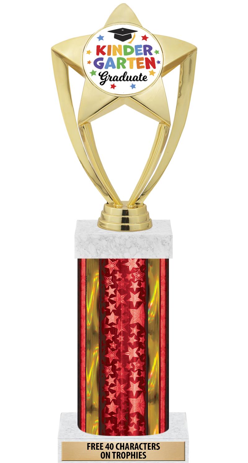 14"RED/GD-STARS-GD FIG/SQUARE