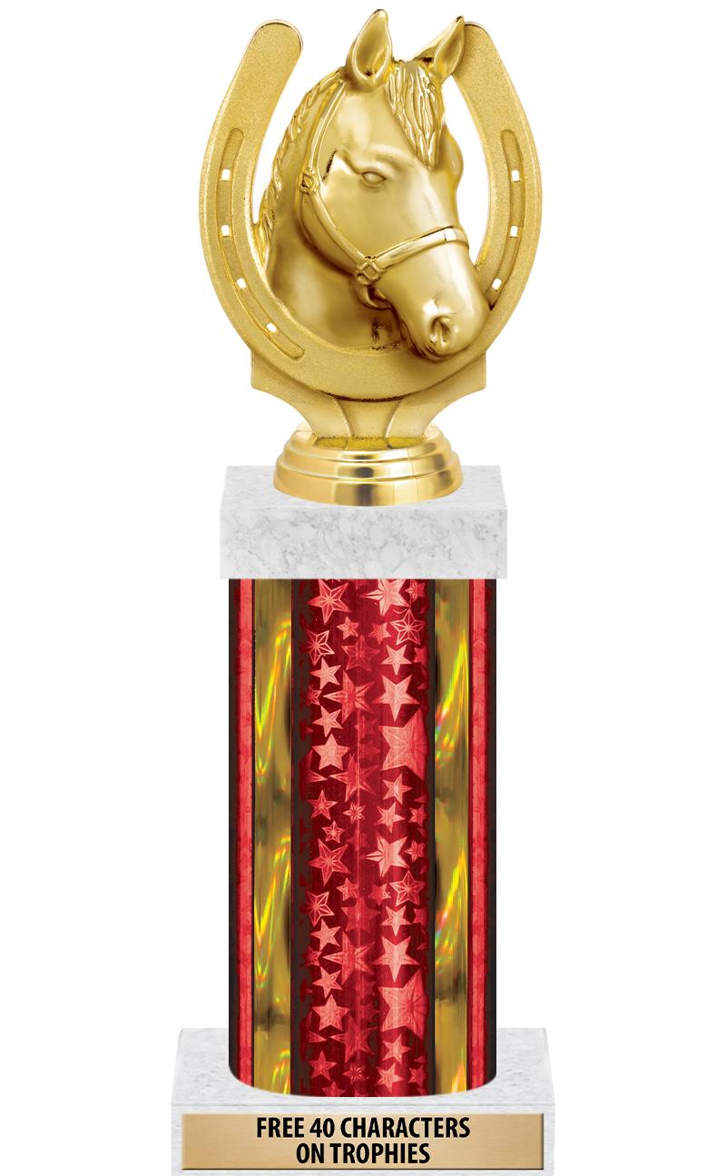 14"RED/GD-STARS-GD FIG/SQUARE