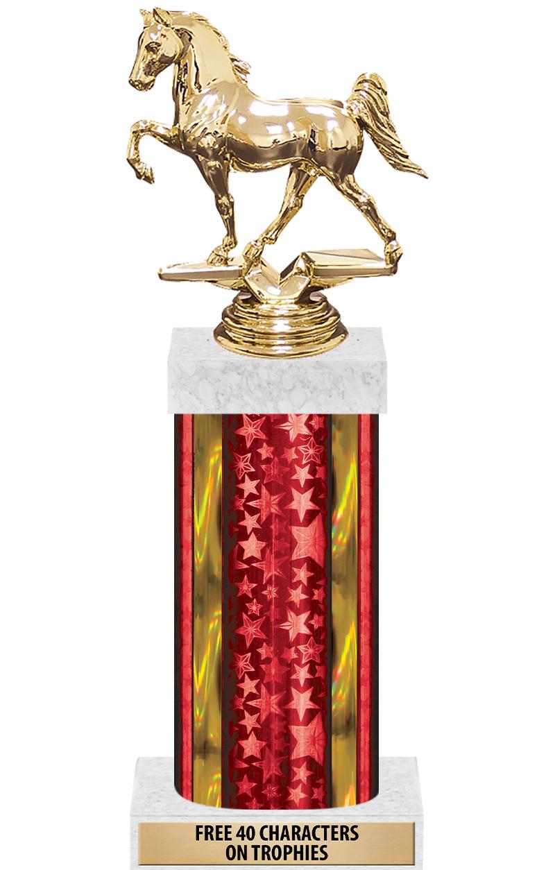 14"RED/GD-STARS-GD FIG/SQUARE