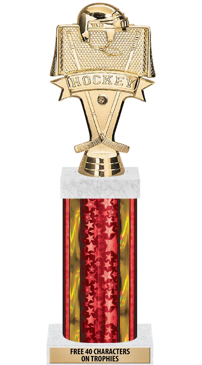 14"RED/GD-STARS-GD FIG/SQUARE