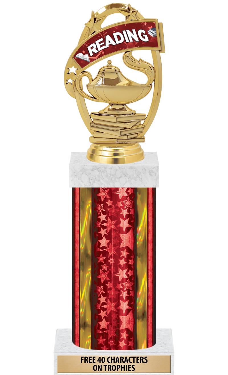 14"RED/GD-STARS-GD FIG/SQUARE