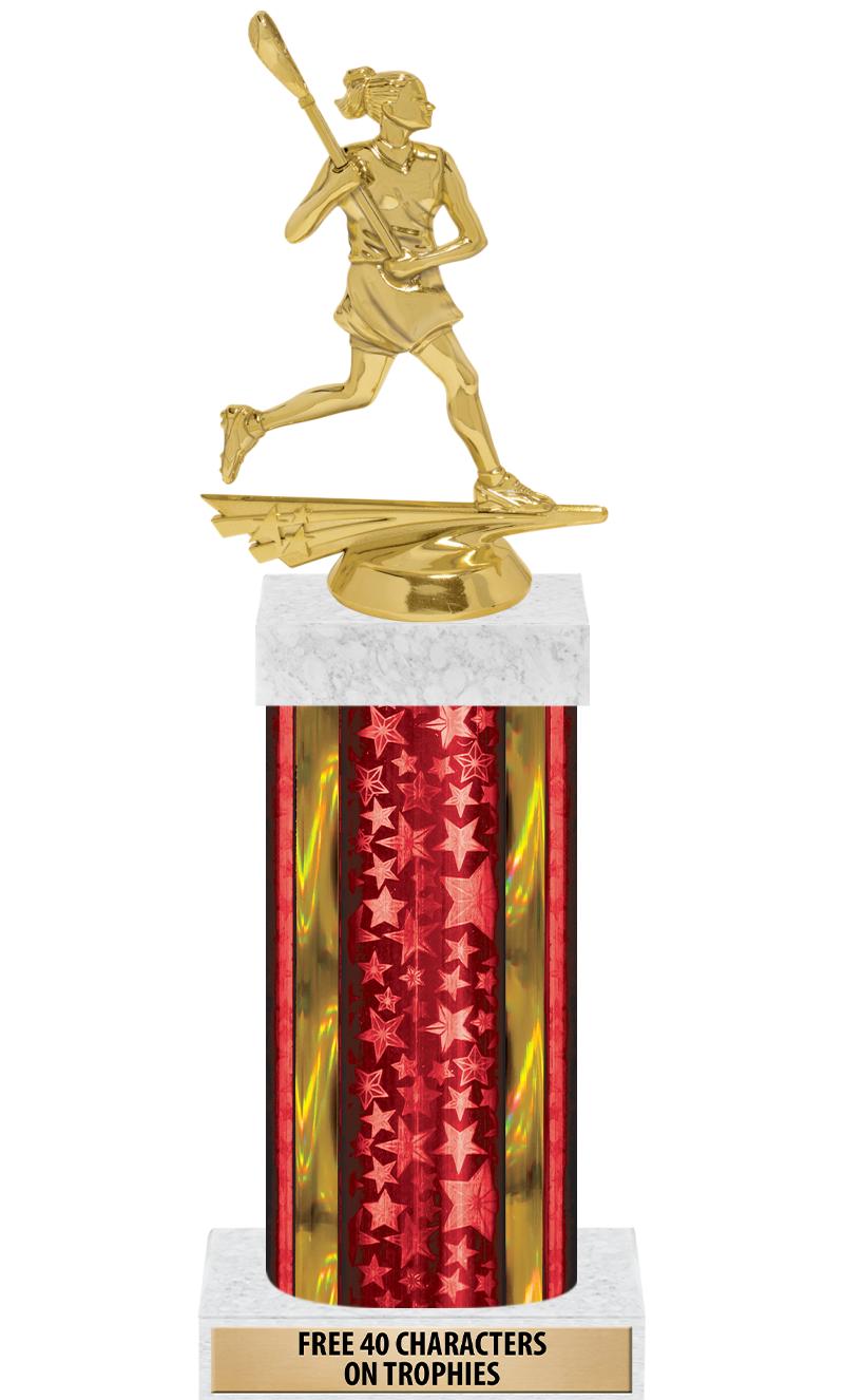 14"RED/GD-STARS-GD FIG/SQUARE