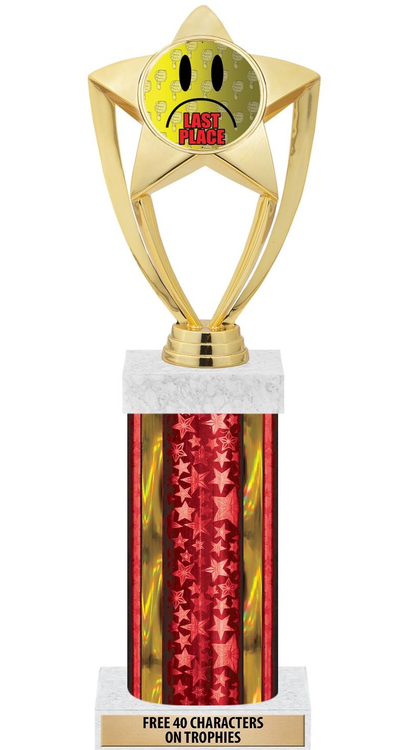 14"RED/GD-STARS-GD FIG/SQUARE