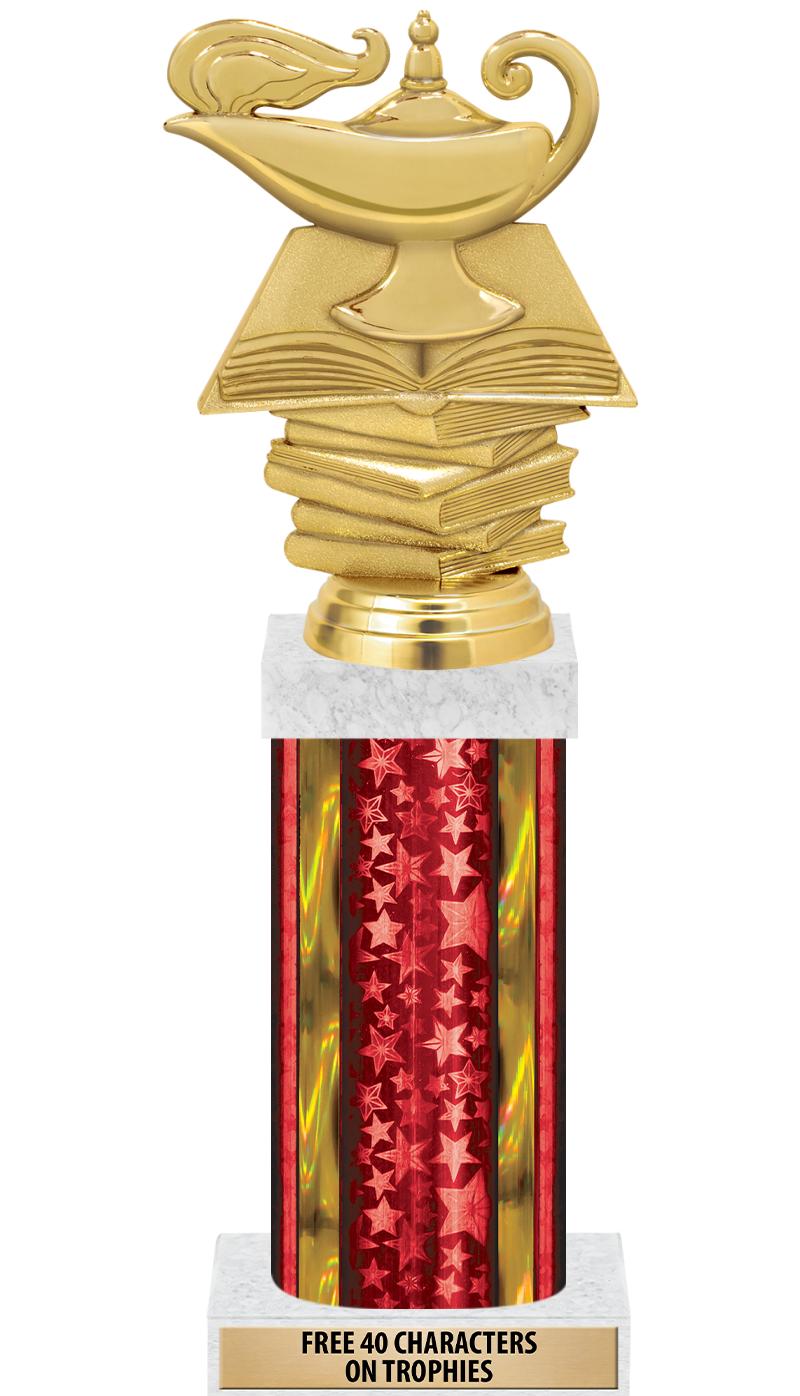 14"RED/GD-STARS-GD FIG/SQUARE