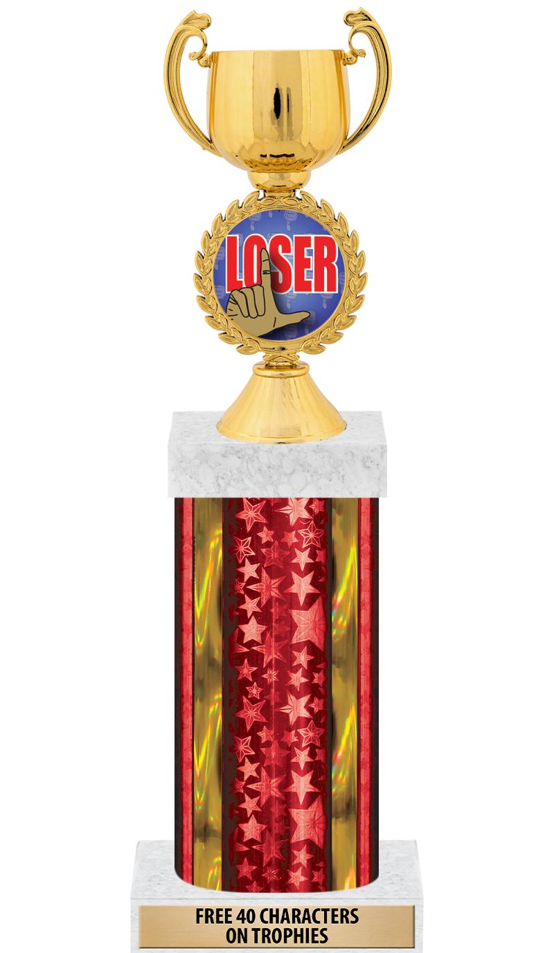 14"RED/GD-STARS-GD FIG/SQUARE