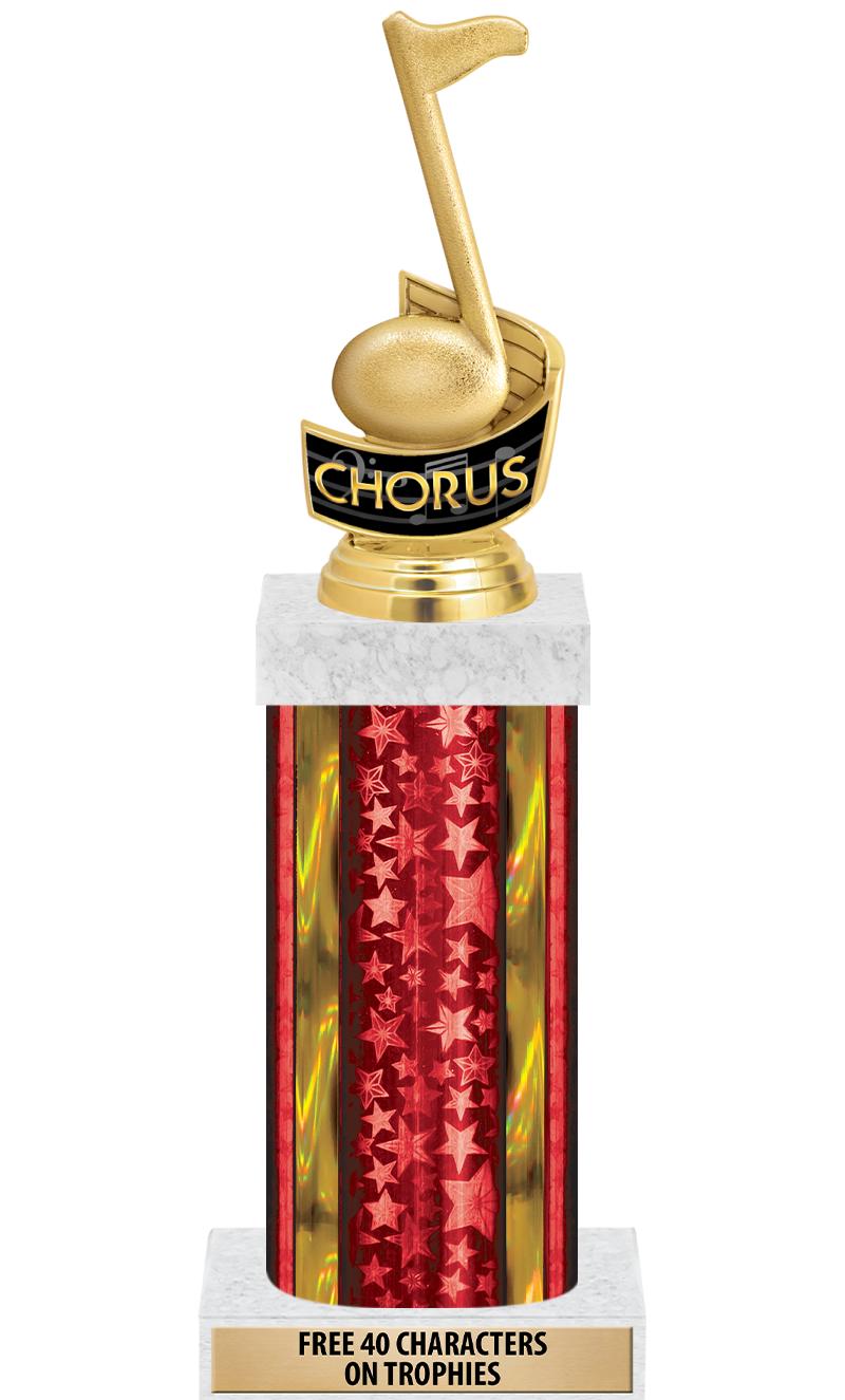 14"RED/GD-STARS-GD FIG/SQUARE