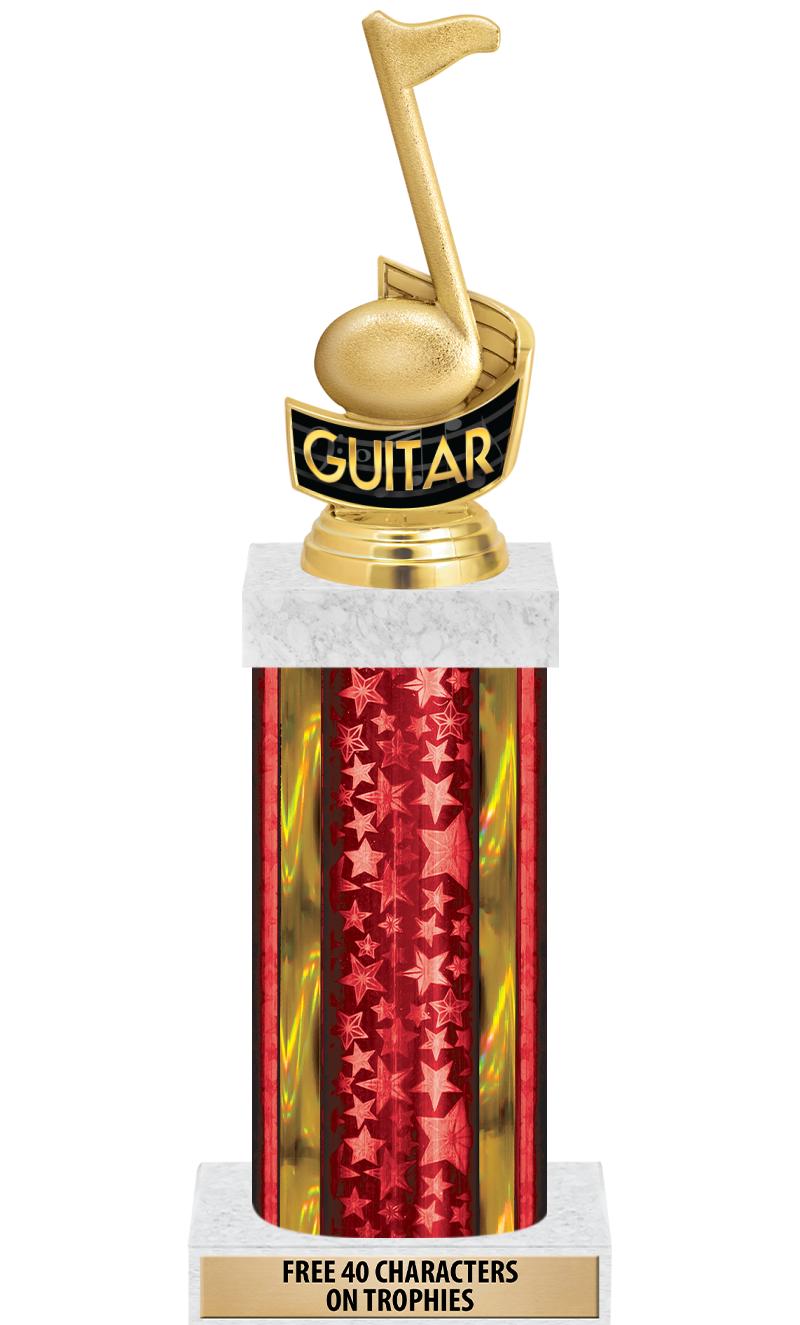 14"RED/GD-STARS-GD FIG/SQUARE