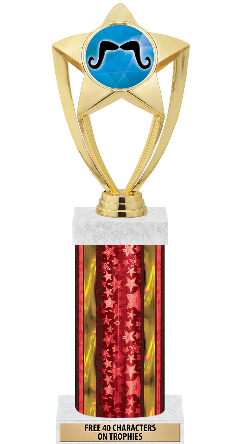 14"RED/GD-STARS-GD FIG/SQUARE