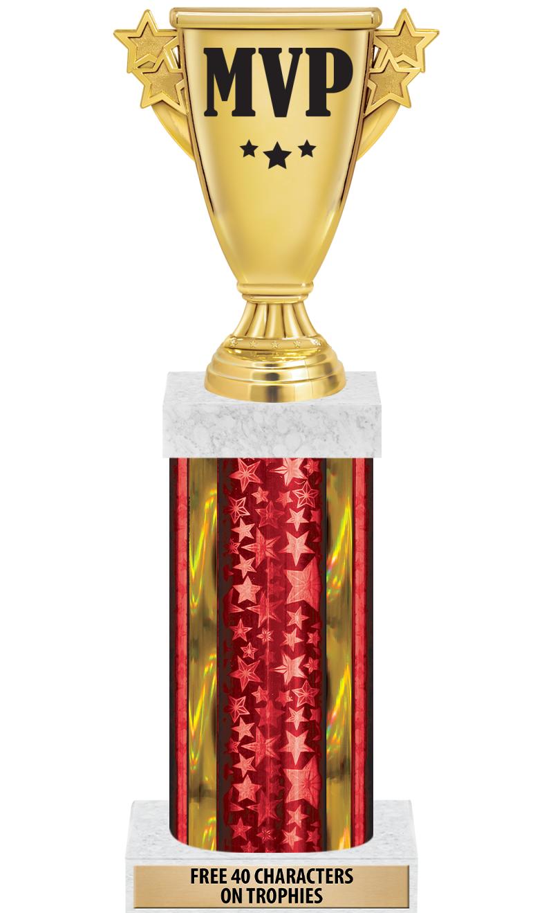 14"RED/GD-STARS-GD FIG/SQUARE