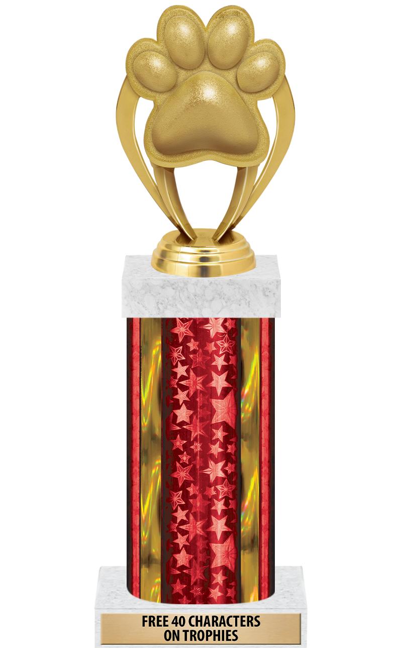 14"RED/GD-STARS-GD FIG/SQUARE