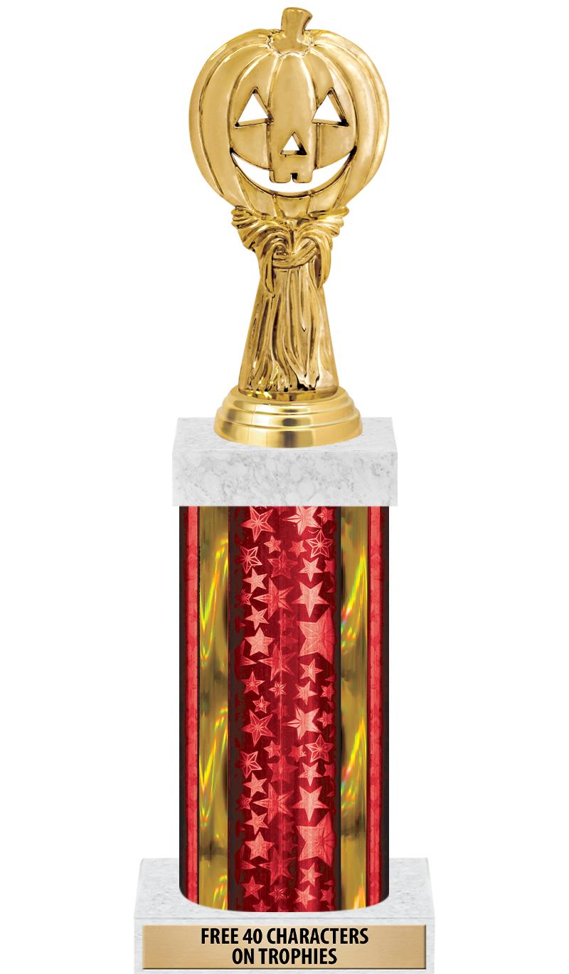 14"RED/GD-STARS-GD FIG/SQUARE