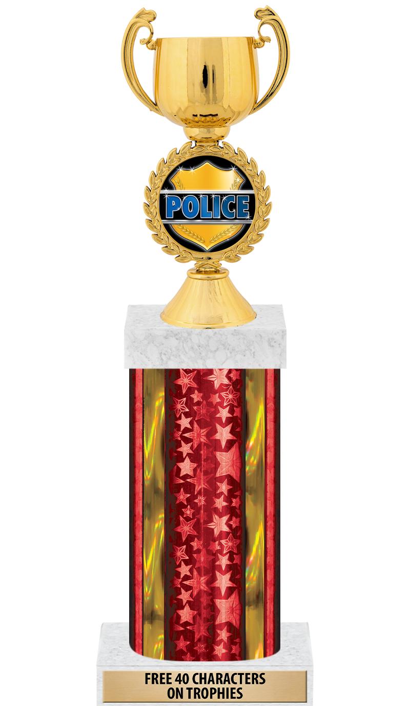 14"RED/GD-STARS-GD FIG/SQUARE