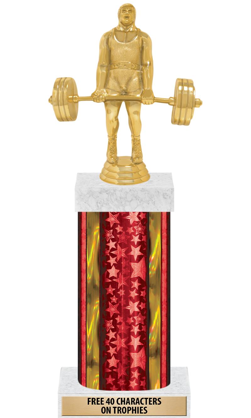 14"RED/GD-STARS-GD FIG/SQUARE