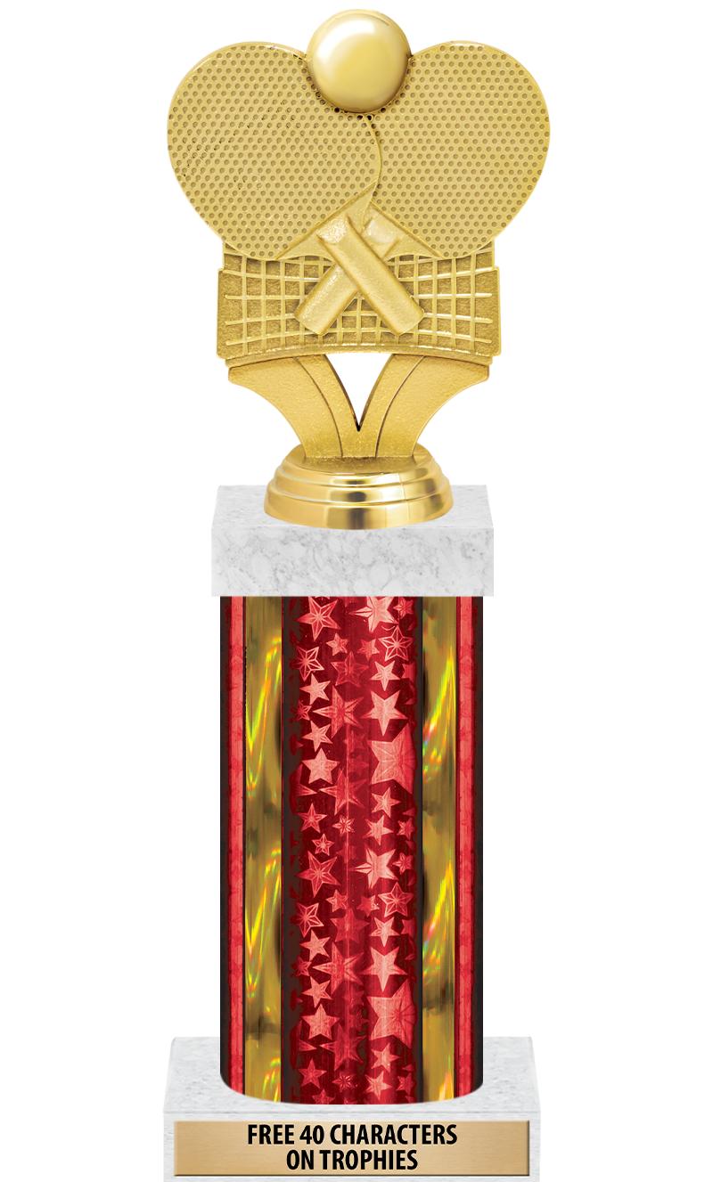 14"RED/GD-STARS-GD FIG/SQUARE