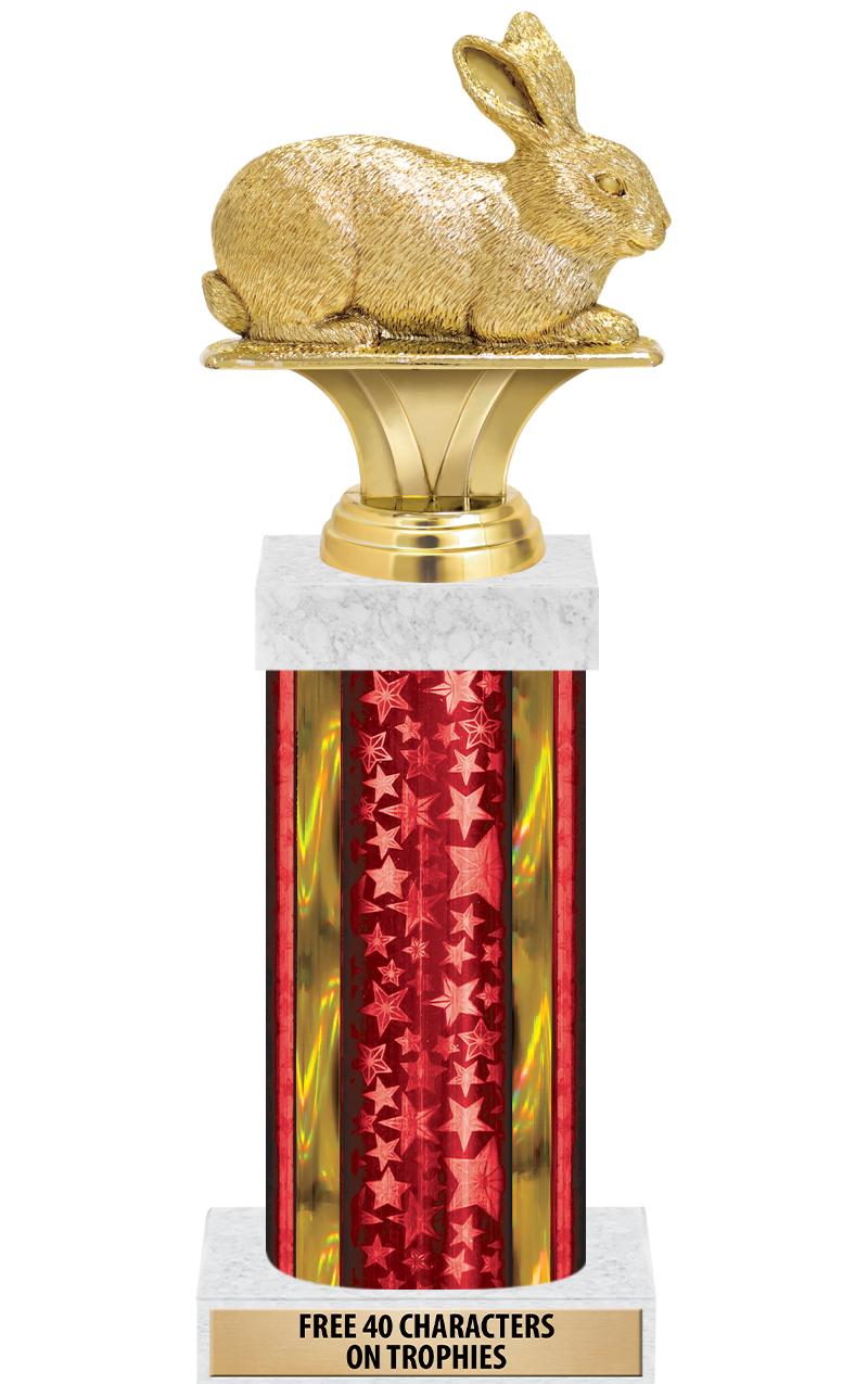 14"RED/GD-STARS-GD FIG/SQUARE