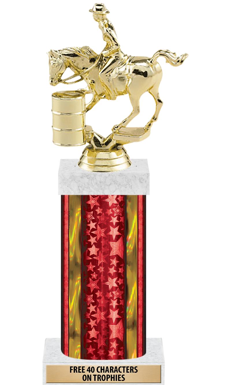 14"RED/GD-STARS-GD FIG/SQUARE