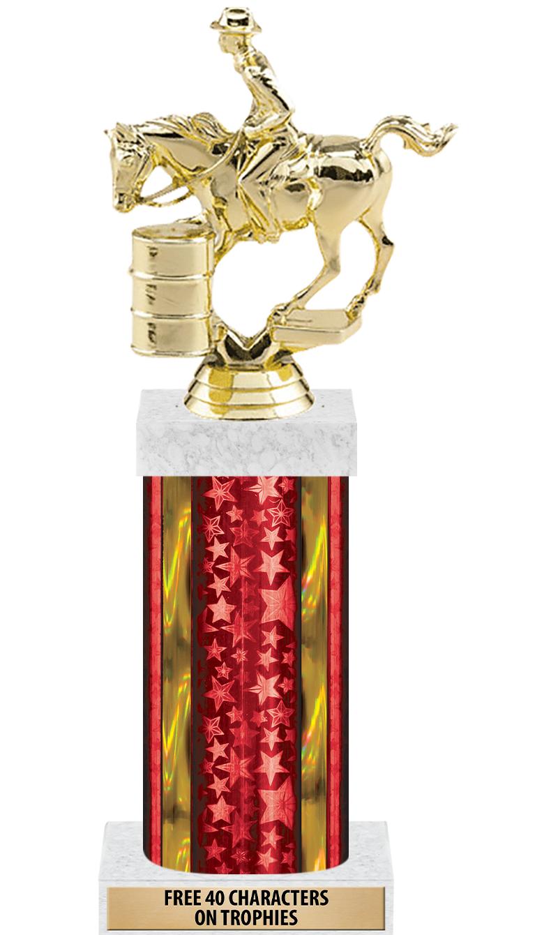 14"RED/GD-STARS-GD FIG/SQUARE