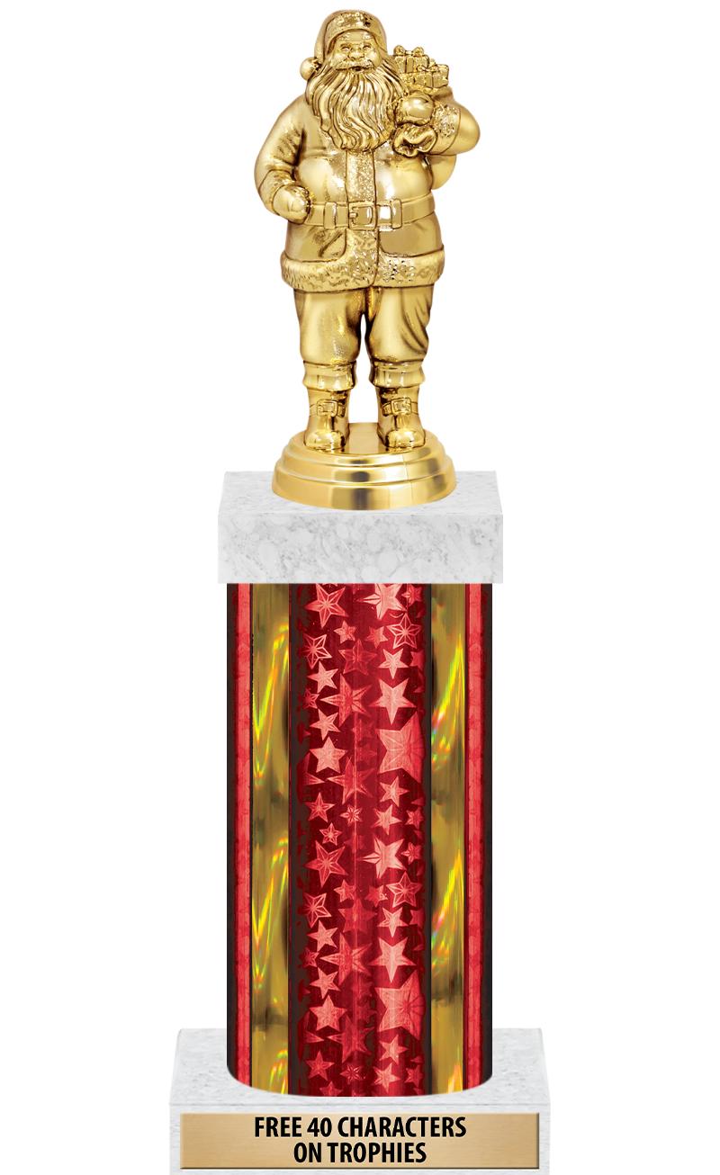 14"RED/GD-STARS-GD FIG/SQUARE