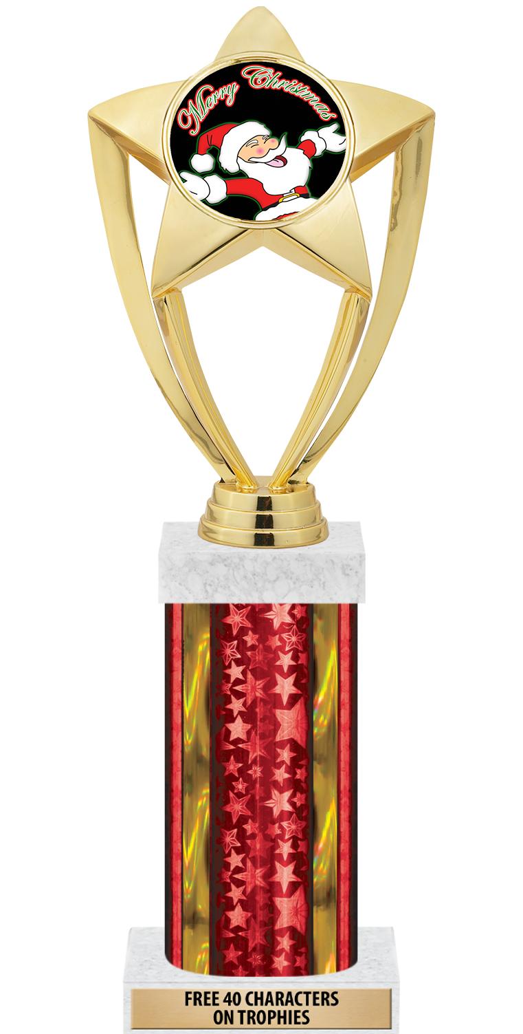 14"RED/GD-STARS-GD FIG/SQUARE