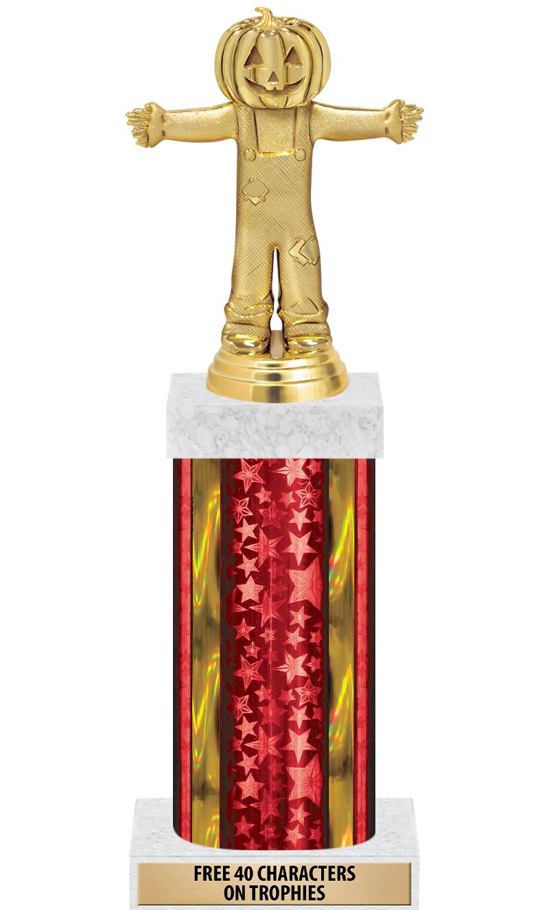 14"RED/GD-STARS-GD FIG/SQUARE