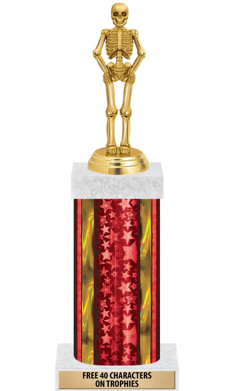 14"RED/GD-STARS-GD FIG/SQUARE