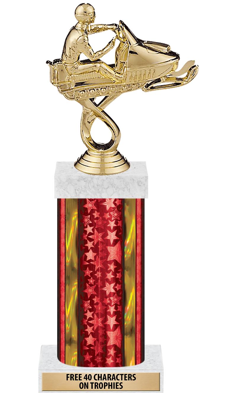 14"RED/GD-STARS-GD FIG/SQUARE