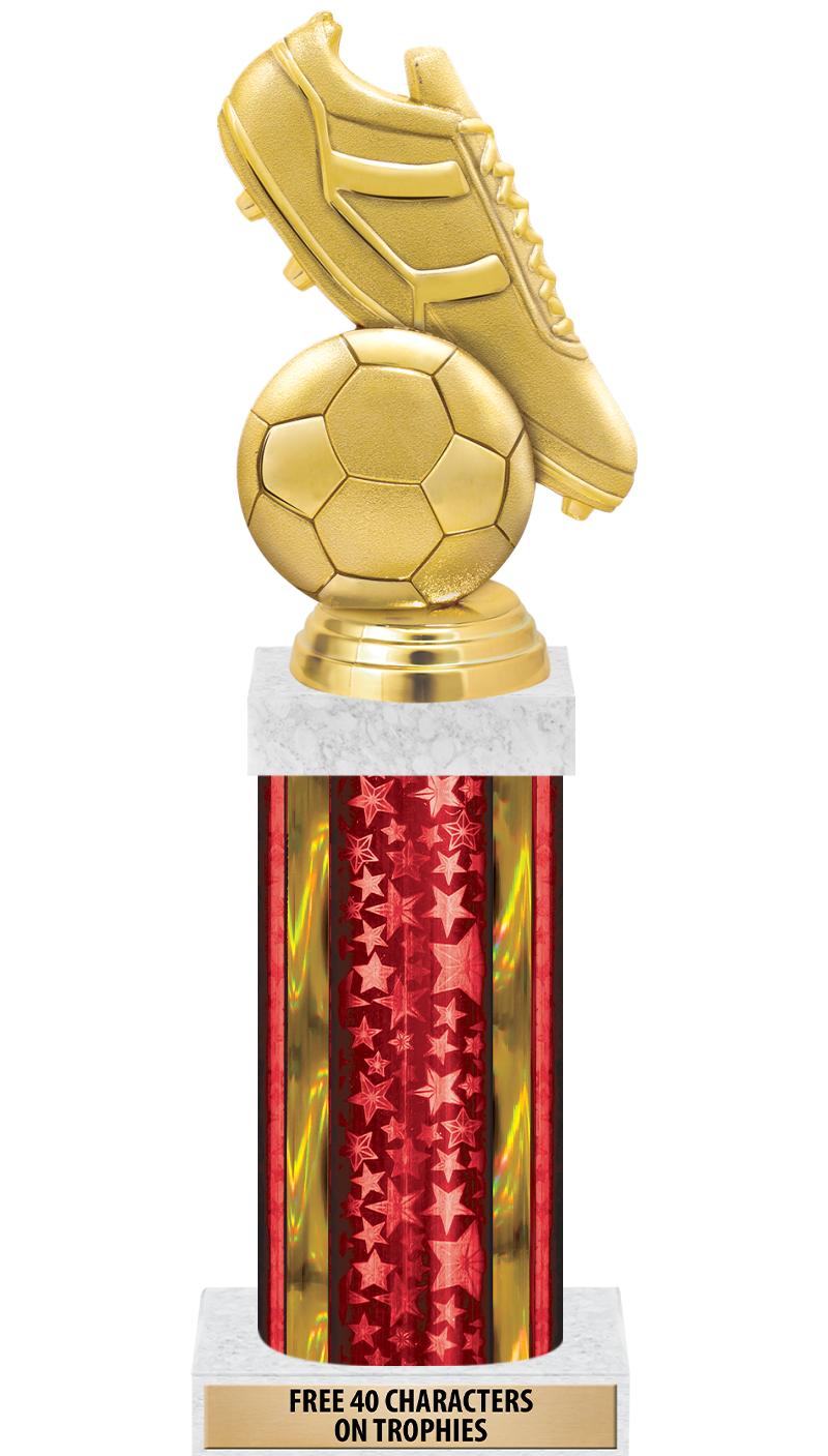 14"RED/GD-STARS-GD FIG/SQUARE