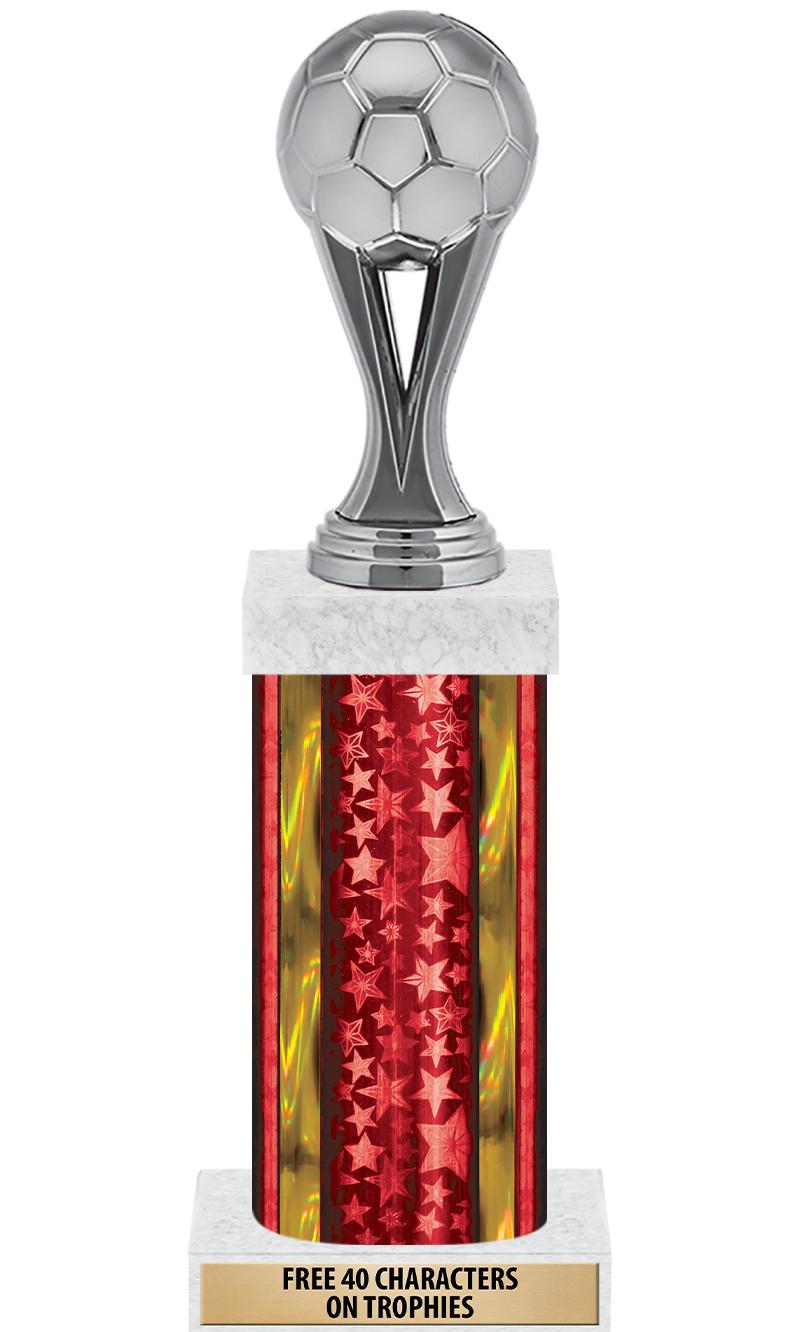 14"RED/GD-STARS-GD FIG/SQUARE