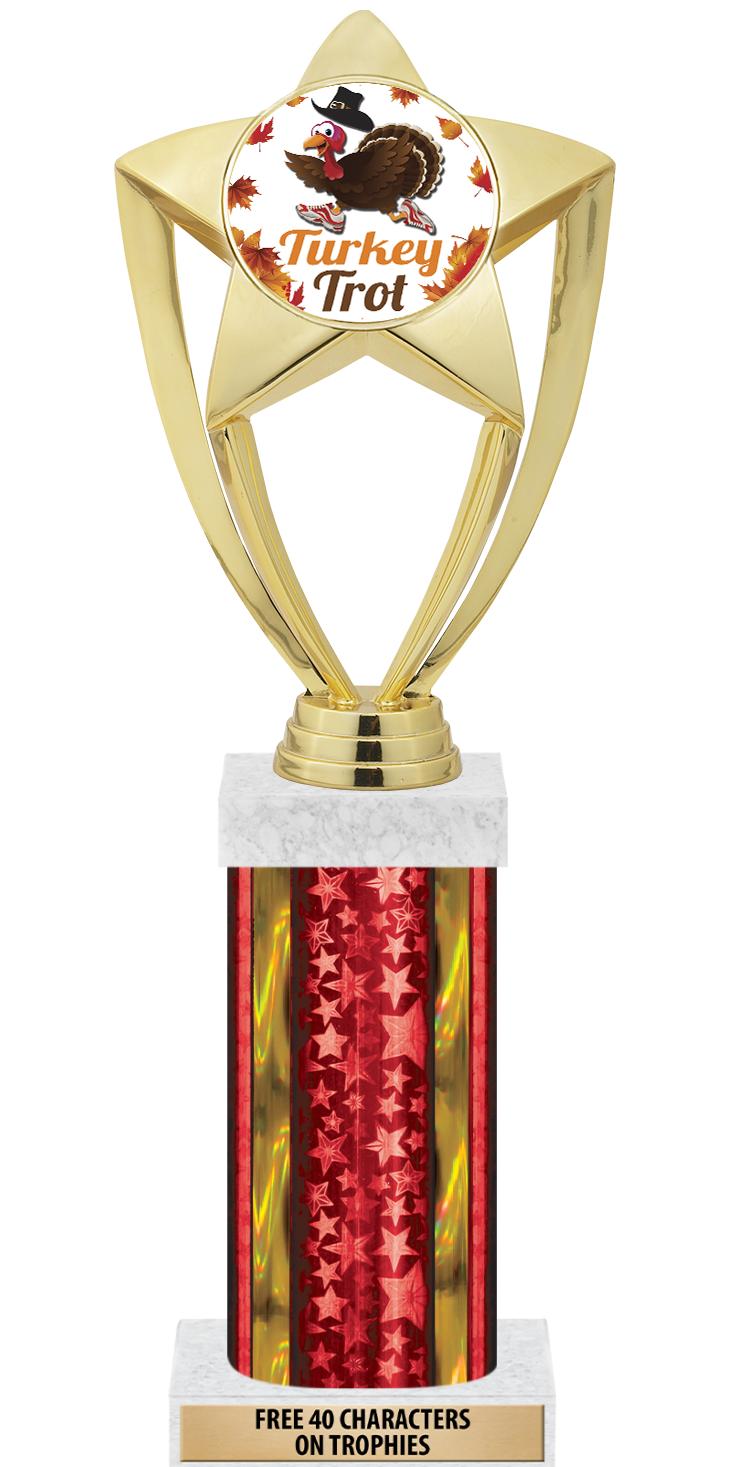 14"RED/GD-STARS-GD FIG/SQUARE