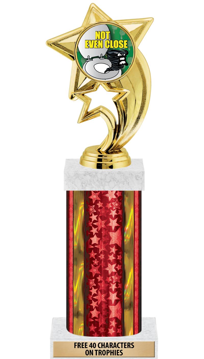 14"RED/GD-STARS-GD FIG/SQUARE