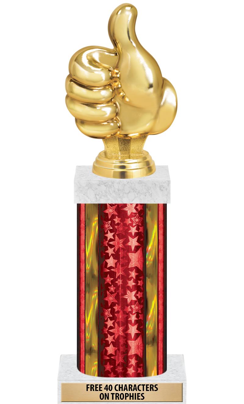 14"RED/GD-STARS-GD FIG/SQUARE