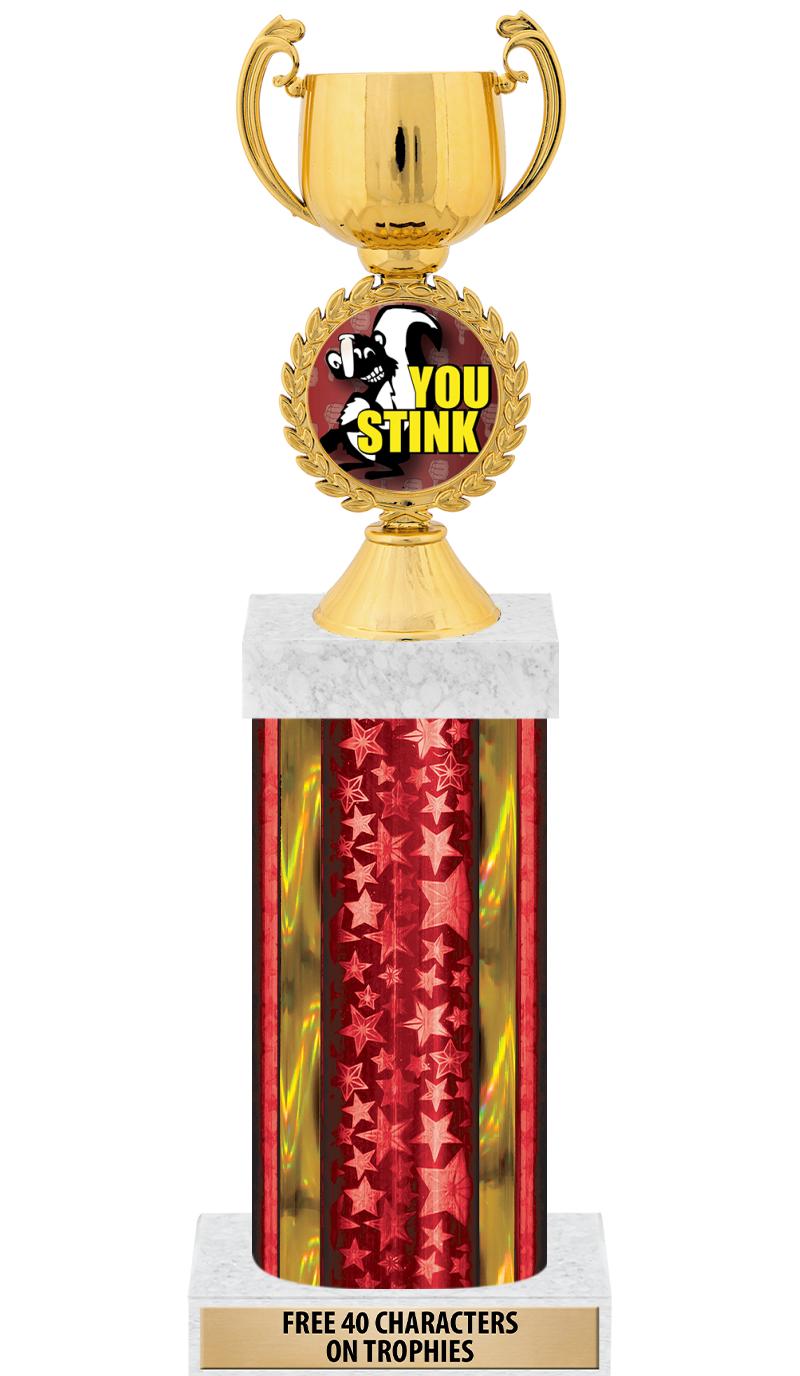 14"RED/GD-STARS-GD FIG/SQUARE