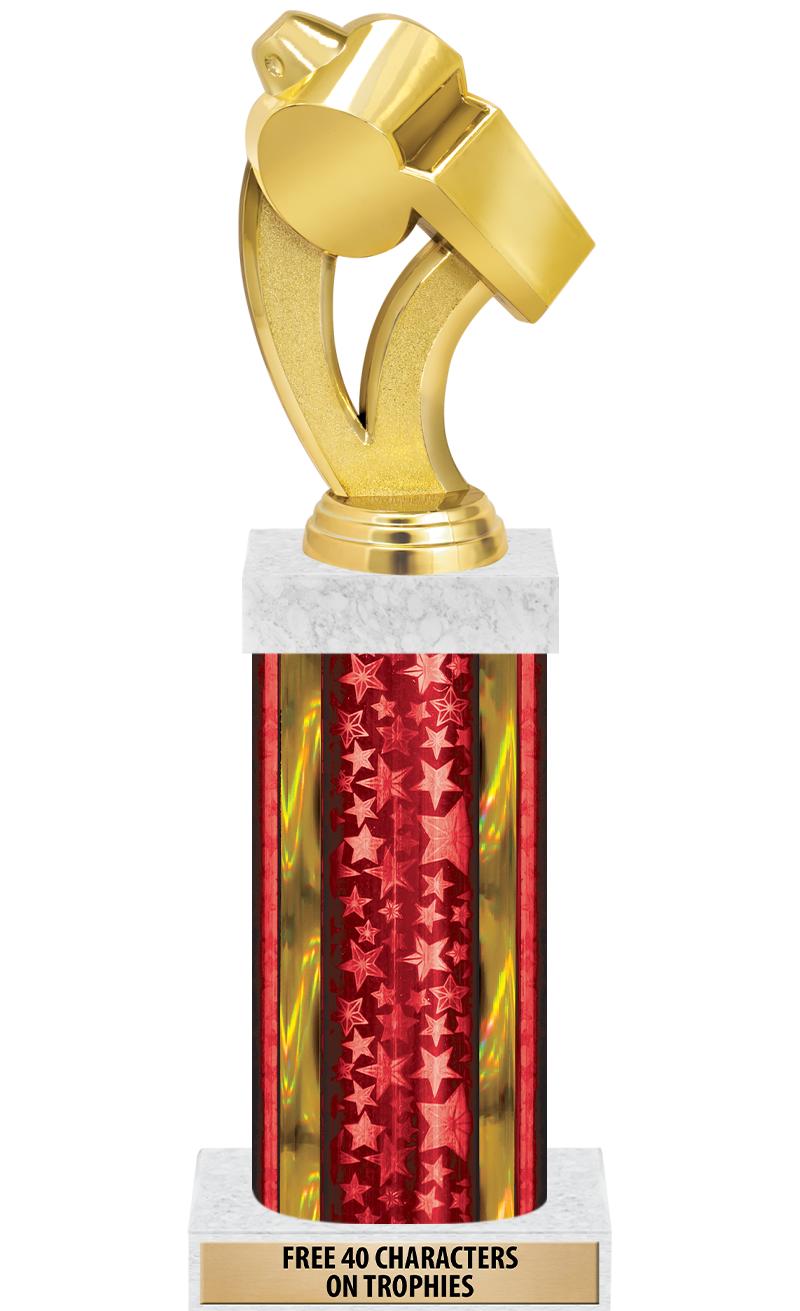 14"RED/GD-STARS-GD FIG/SQUARE