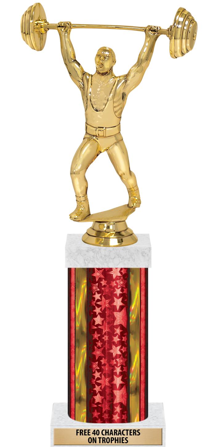 14"RED/GD-STARS-GD FIG/SQUARE