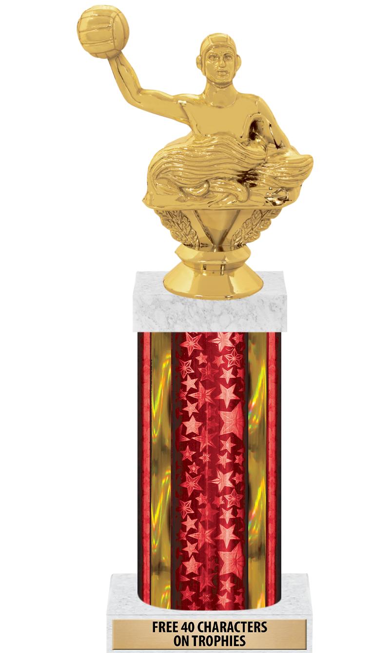 14"RED/GD-STARS-GD FIG/SQUARE