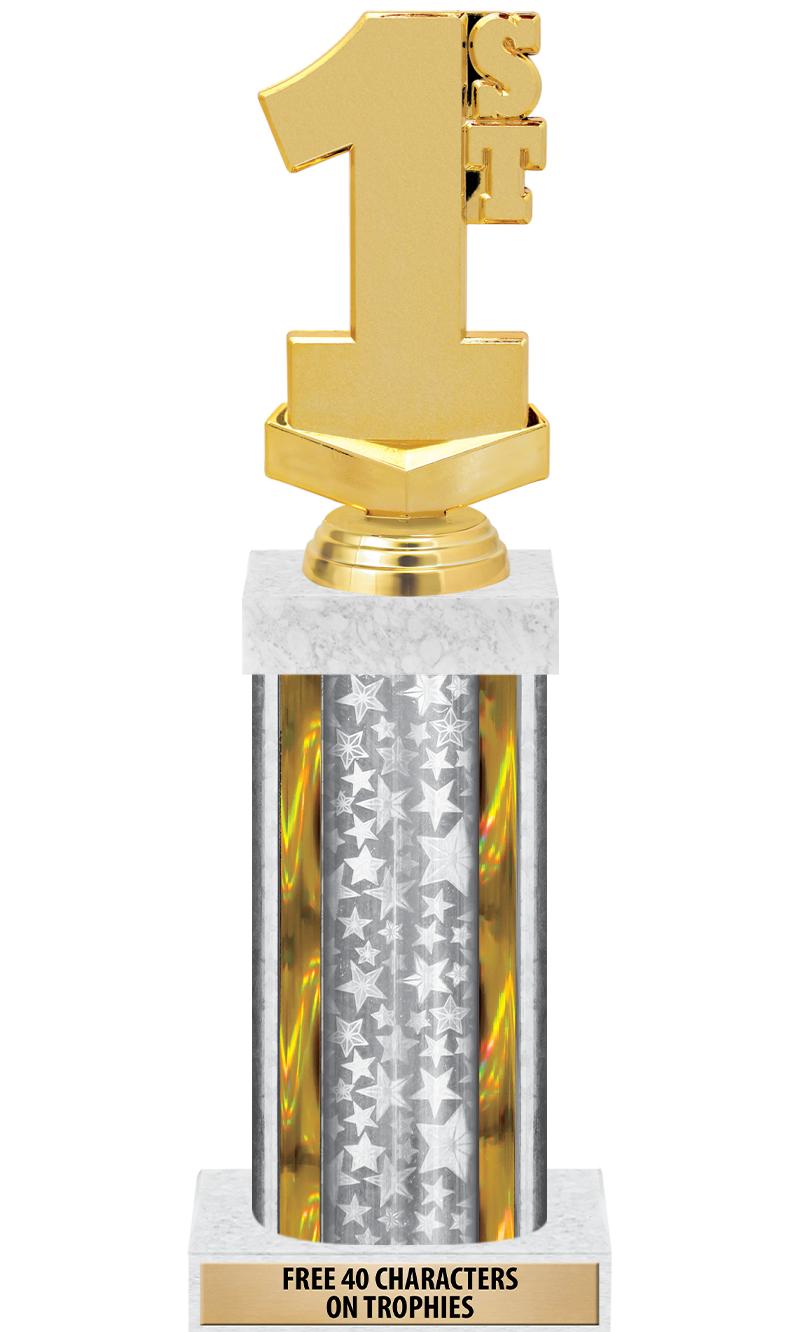 14"SLV/GD-STARS-GD FIG/SQUARE