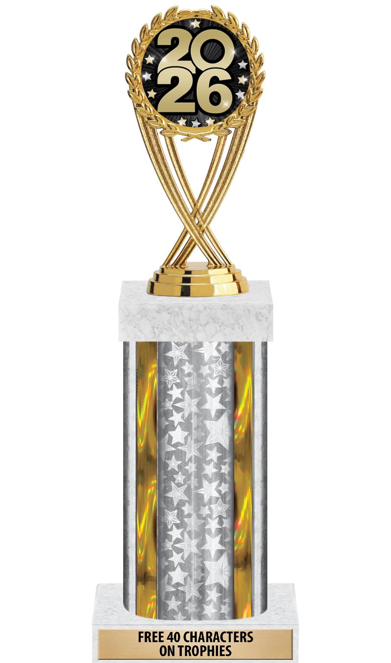 14"SLV/GD-STARS-GD FIG/SQUARE