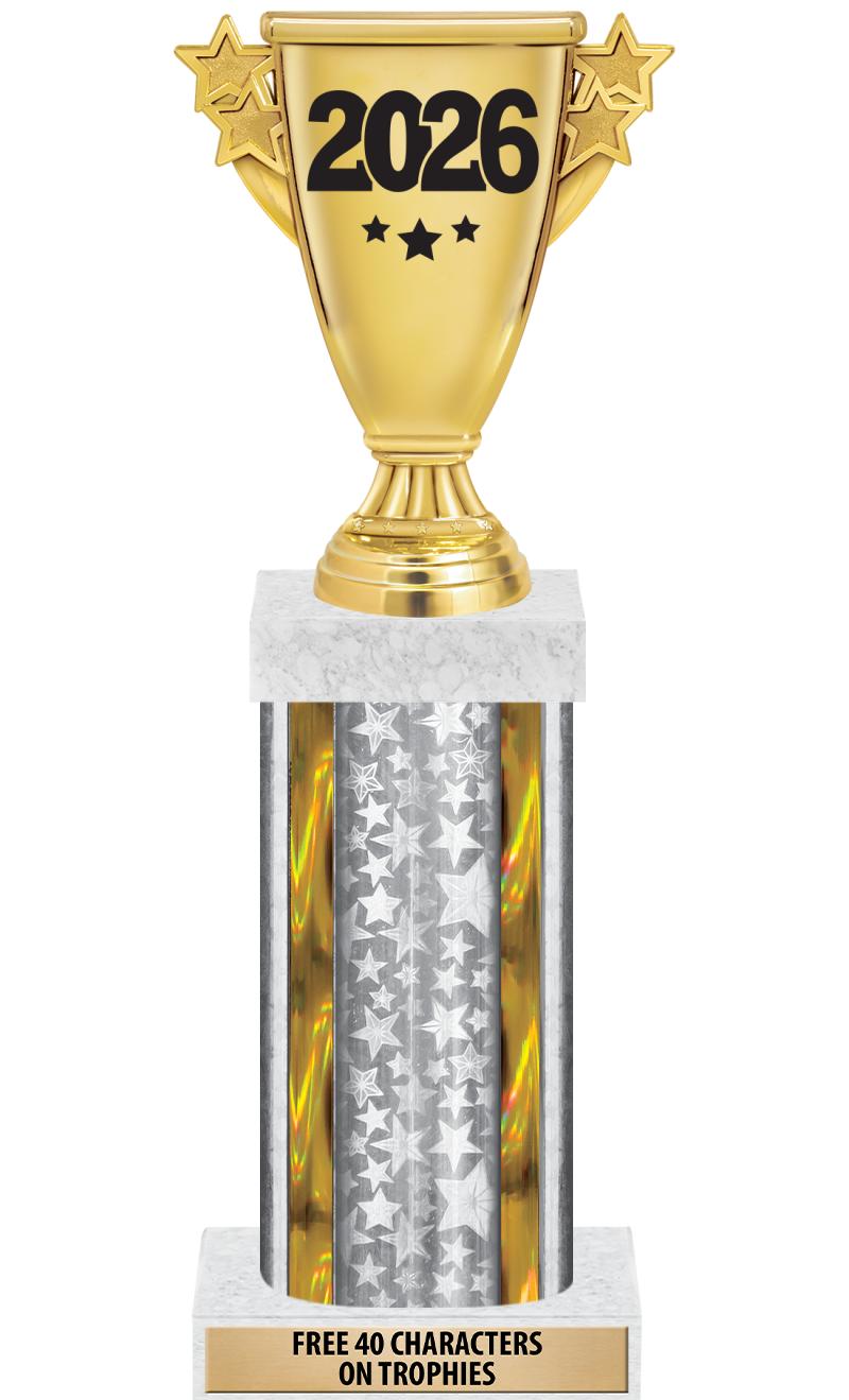 14"SLV/GD-STARS-GD FIG/SQUARE