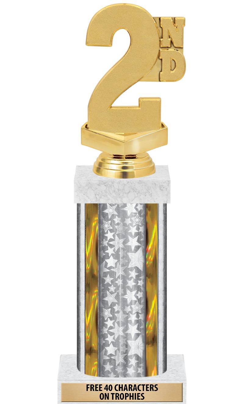 14"SLV/GD-STARS-GD FIG/SQUARE