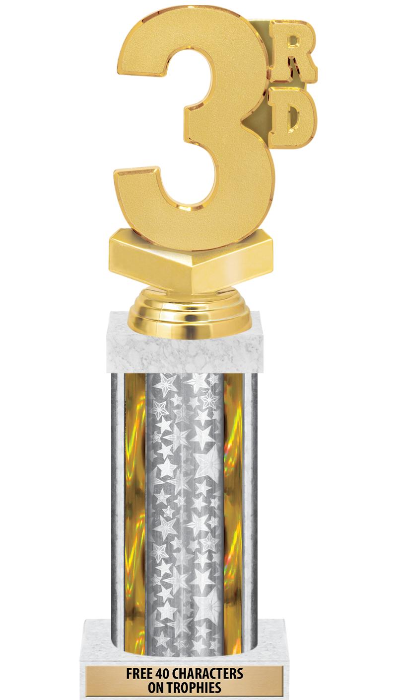 14"SLV/GD-STARS-GD FIG/SQUARE