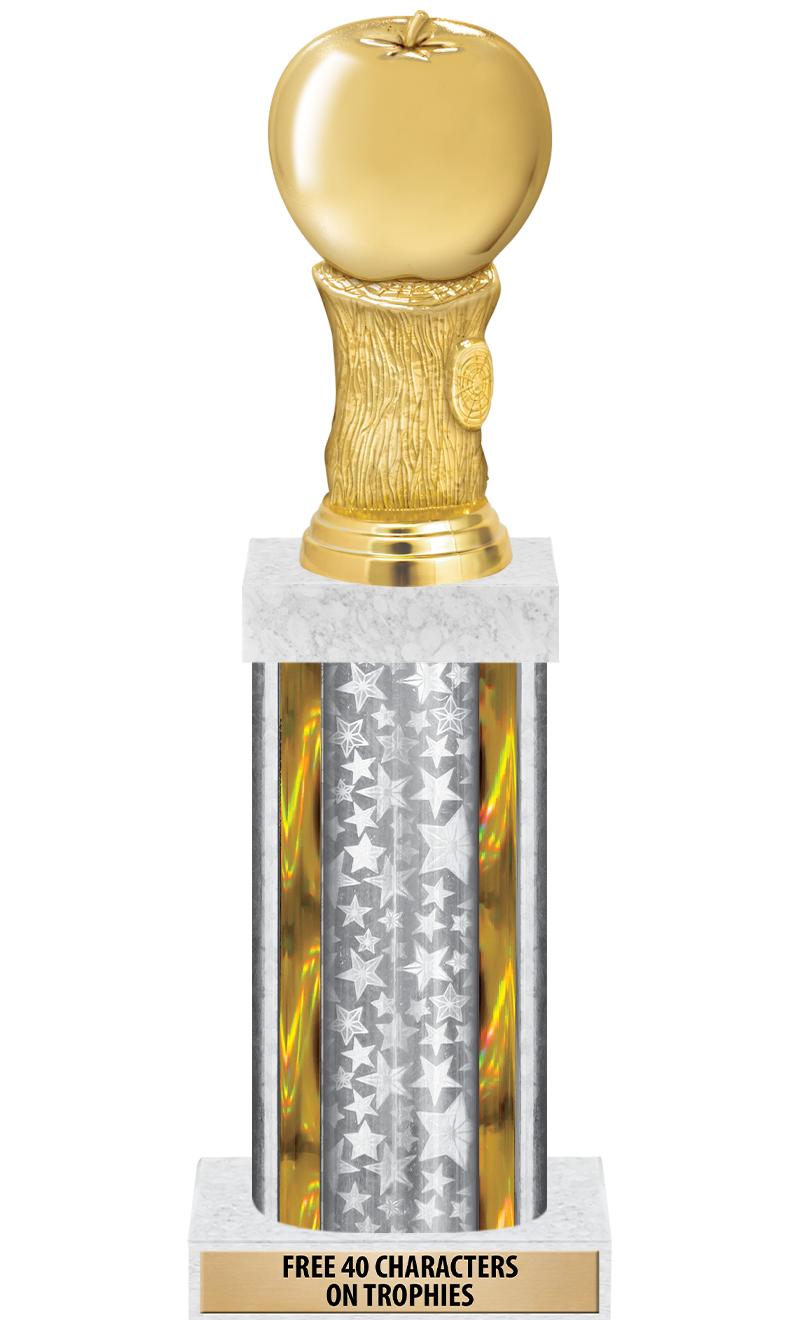 14"SLV/GD-STARS-GD FIG/SQUARE