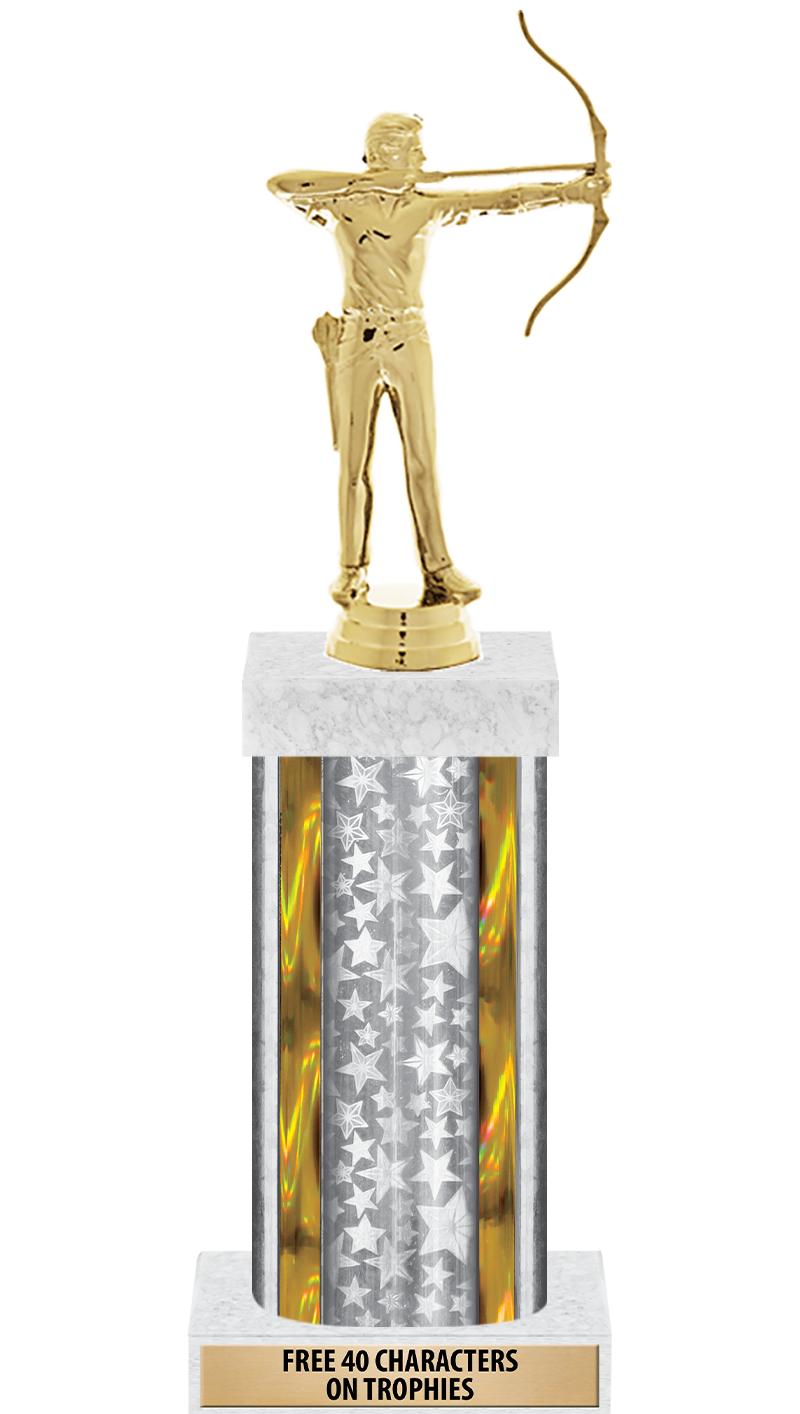 14"SLV/GD-STARS-GD FIG/SQUARE