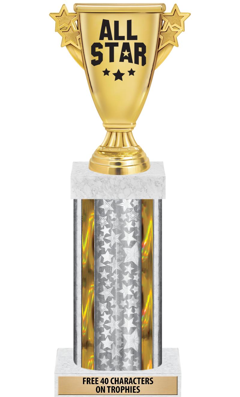 14"SLV/GD-STARS-GD FIG/SQUARE