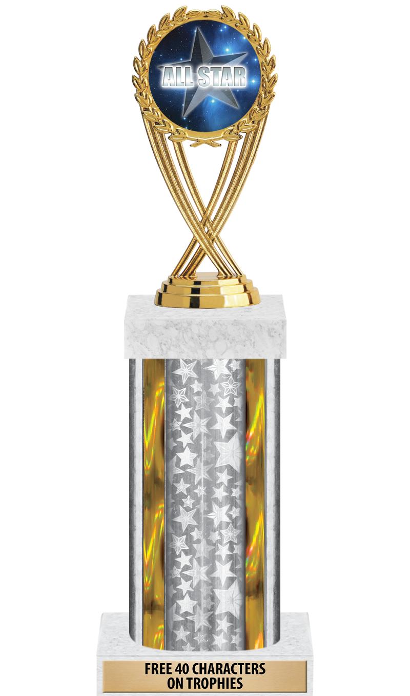 14"SLV/GD-STARS-GD FIG/SQUARE