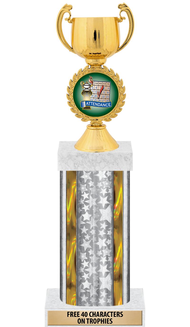 14"SLV/GD-STARS-GD FIG/SQUARE