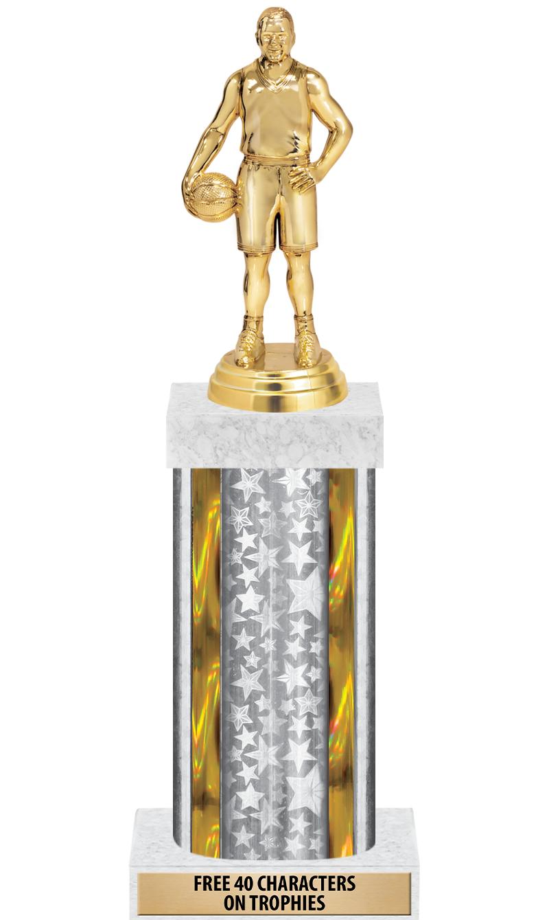 14"SLV/GD-STARS-GD FIG/SQUARE