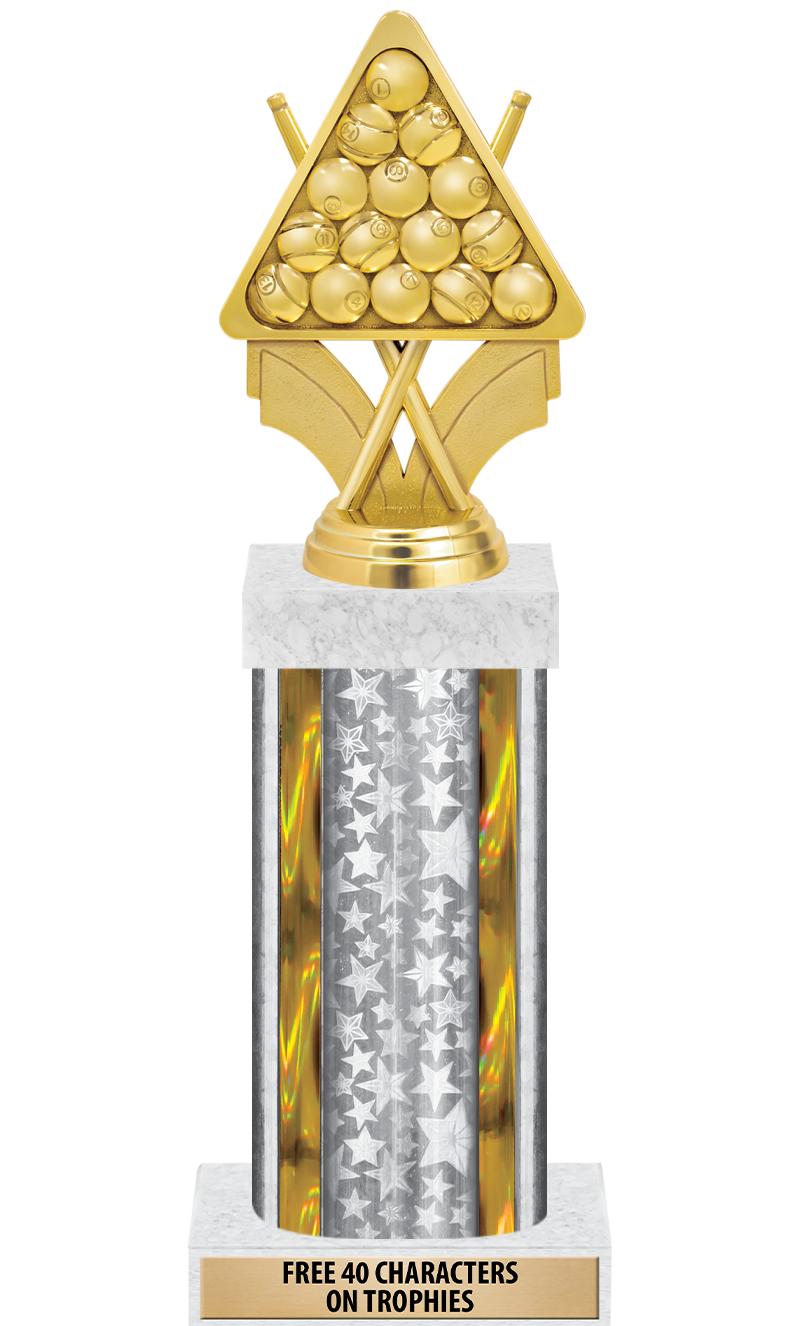 14"SLV/GD-STARS-GD FIG/SQUARE